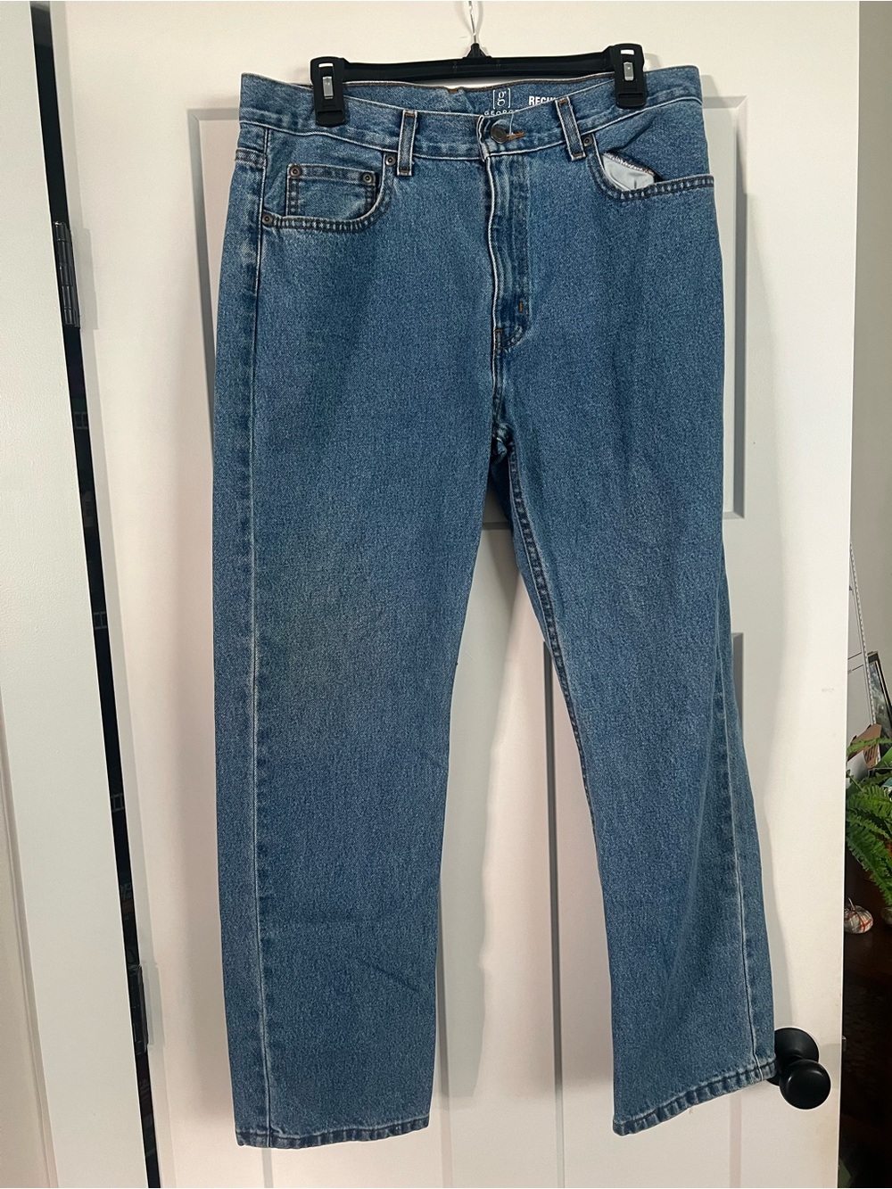 George Men's Straight Jeans in Blue Denim